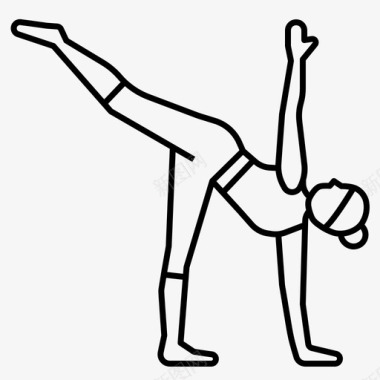 瑜伽姿势平衡灵活图标图标