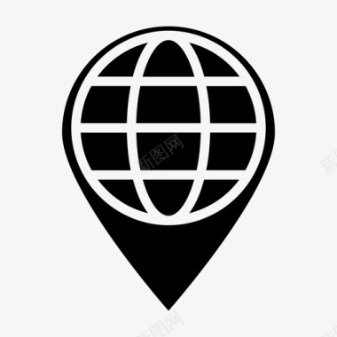全球定位系统世界地球地点图标图标