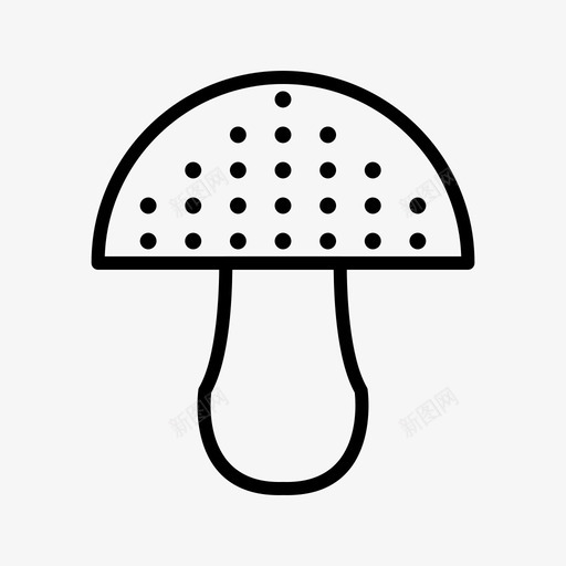 蘑菇鹅膏食物图标svg_新图网 https://ixintu.com 蘑菇 雕文图标 食物 鹅膏
