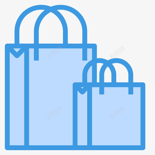 购物袋城市元素48蓝色图标svg_新图网 https://ixintu.com 城市元素48 蓝色 购物袋