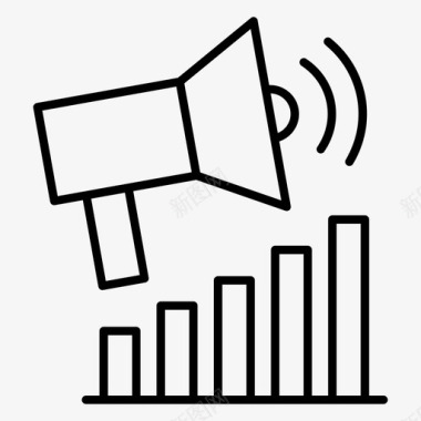 广告策略数字营销增长图标图标