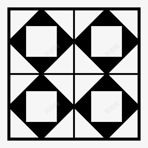 拼图瓷砖手工图标svg_新图网 https://ixintu.com 图案 手工 拼图 拼缝 瓷砖 缝纫 被子