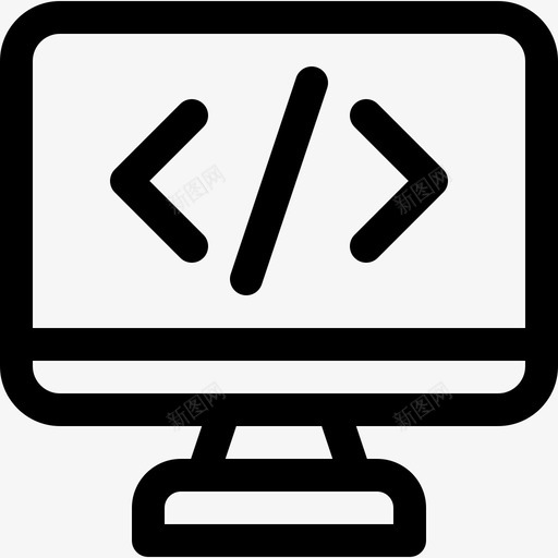 代码发展63线性图标svg_新图网 https://ixintu.com 代码 发展 线性