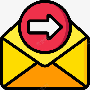 电子邮件电子邮件操作4线颜色图标图标