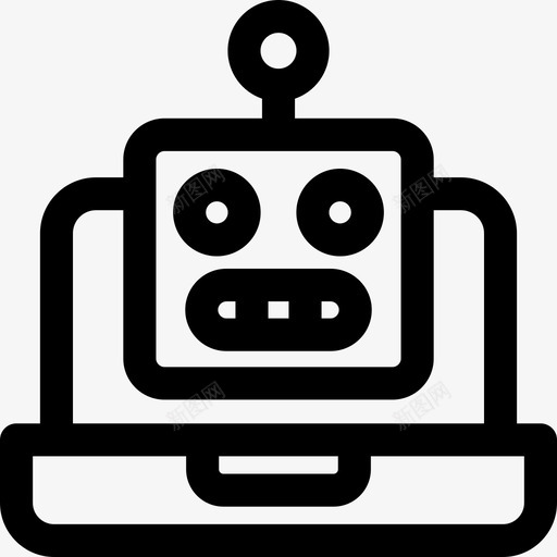 机器人联系我们54直线图标svg_新图网 https://ixintu.com 我们 机器人 直线 联系