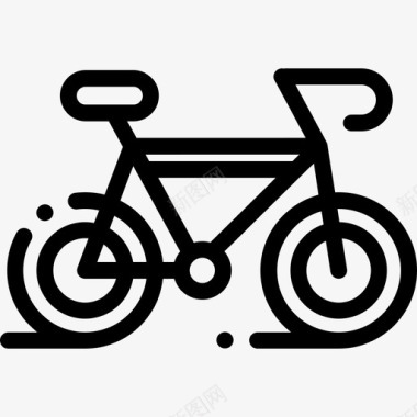 自行车运动型80直线型图标图标