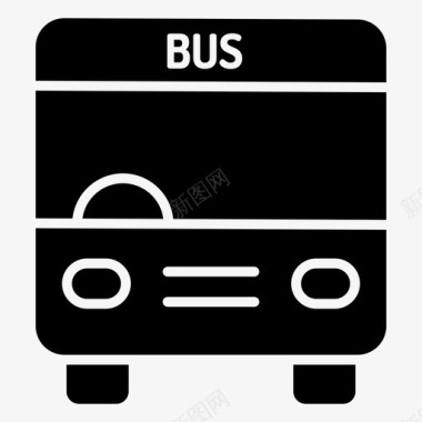 巴士旅行256字形图标图标
