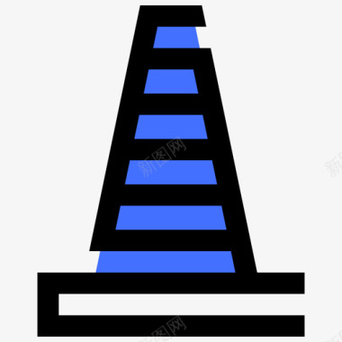 圆锥结构179蓝色图标图标