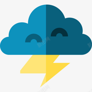 风暴天气270平坦图标图标