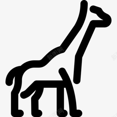 长颈鹿野生动物4直系图标图标
