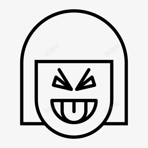 v厚脸皮表情图标svg_新图网 https://ixintu.com v 厚脸皮 女孩 女孩表情1行 舌头 表情