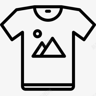 T恤品牌5直线图标图标