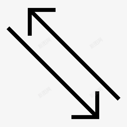 箭头左右对角线方向图标svg_新图网 https://ixintu.com 双头 对角线 左右 指针 方向 箭头 轮廓