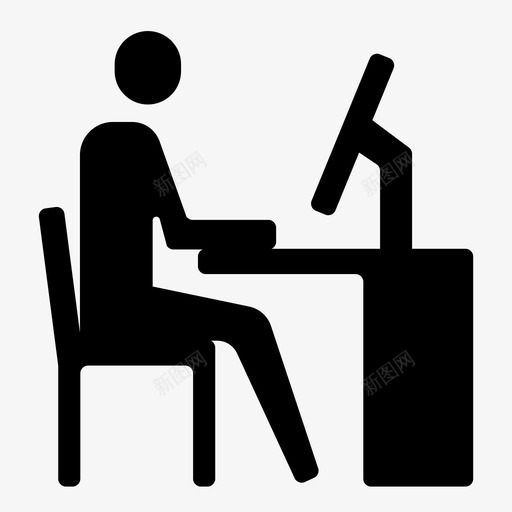 办公人员计算机工作图标svg_新图网 https://ixintu.com 办公人员 办公室 工作 计算机