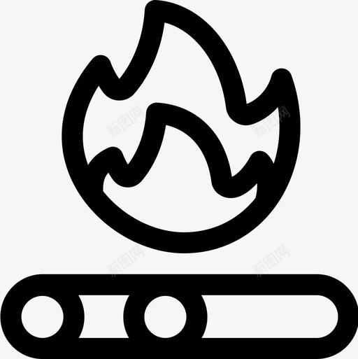 篝火消防员6直线型图标svg_新图网 https://ixintu.com 消防员 直线 篝火 线型