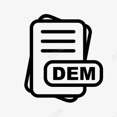 dem文件扩展名文件格式文件类型集合图标包图标