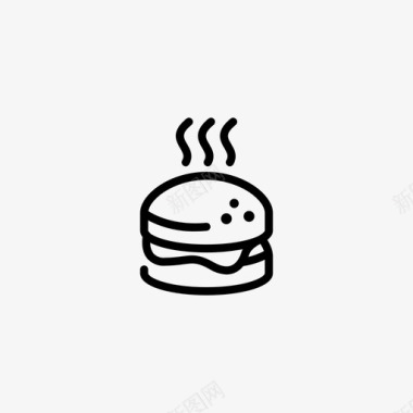 汉堡烤肉和烧烤直系图标图标