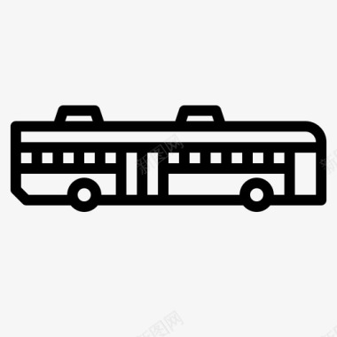 公共汽车公共交通14直线图标图标