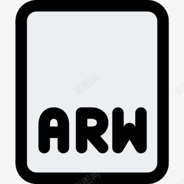 Arw图像文件4线性颜色图标图标
