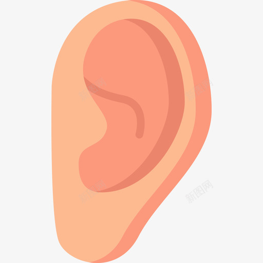 耳朵人体6扁平图标svg_新图网 https://ixintu.com 人体6 扁平 耳朵