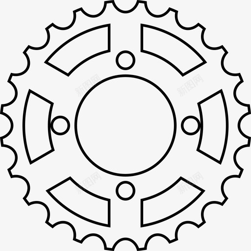 齿轮链条摩托车图标svg_新图网 https://ixintu.com 摩托车 正时 链条 零件 齿轮