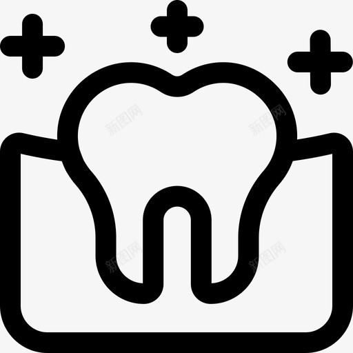 牙齿健康15线性图标svg_新图网 https://ixintu.com 健康15 牙齿 线性
