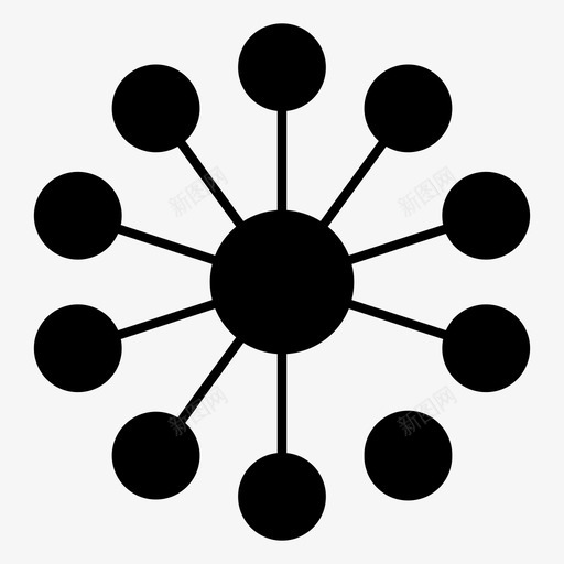 孤立孤独网络图标svg_新图网 https://ixintu.com 冬天 孤独 孤立 恢复 网络