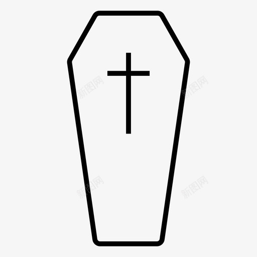 棺材死人死亡图标svg_新图网 https://ixintu.com 万圣节 撕裂 棺材 死亡 死人
