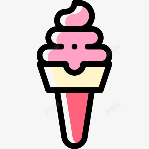冰淇淋甜点和糖果7颜色省略图标svg_新图网 https://ixintu.com 冰淇淋 甜点 省略 糖果 颜色