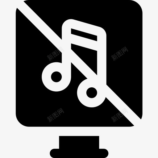 没有音乐信号和禁令2充满图标svg_新图网 https://ixintu.com 信号 充满 没有 禁令 音乐