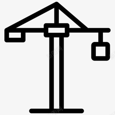 塔吊施工图标图标
