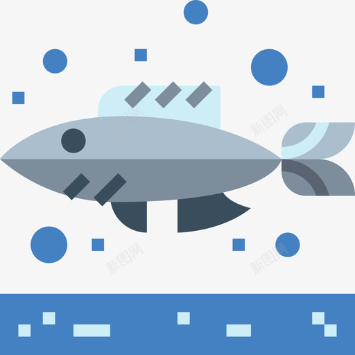 鱼水族馆2扁平图标svg_新图网 https://ixintu.com 扁平 水族馆