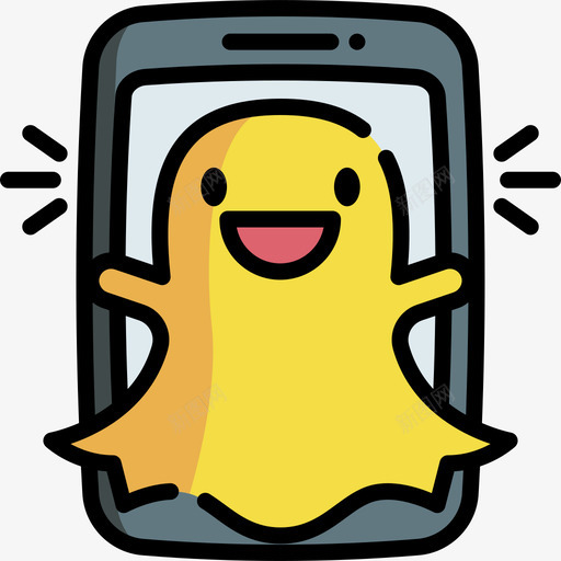 Snapchat社交媒体151线性颜色图标svg_新图网 https://ixintu.com Snapchat 媒体 社交 线性 颜色