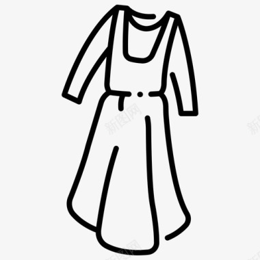 围裙裙服装时装图标图标