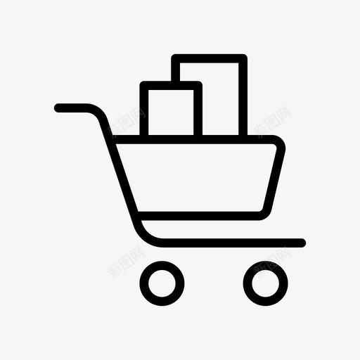 购物车购买商品图标svg_新图网 https://ixintu.com 商品 字形 手推车 购买 购物车 轮廓