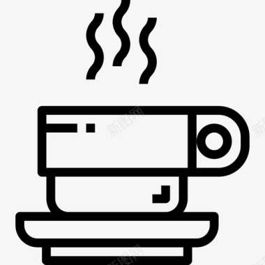 咖啡杯31号咖啡厅直线型图标图标