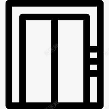 电梯公共服务4直线图标图标