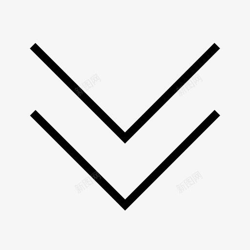 双下箭头svg_新图网 https://ixintu.com 双下箭头 #666666