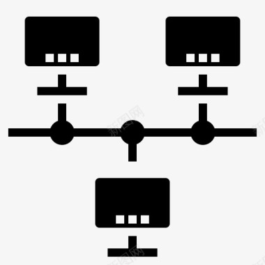 网络计算机和网络5填充图标图标