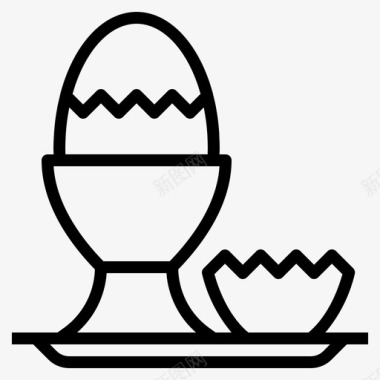 煮鸡蛋早餐饮食图标图标