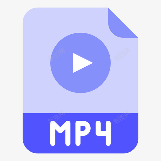 Mp4文件扩展名4扁平图标svg_新图网 https://ixintu.com Mp4 扁平 扩展名 文件