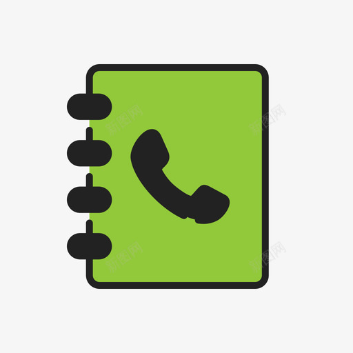 电话簿客户支持7线性颜色图标svg_新图网 https://ixintu.com 客户 支持 电话簿 线性 颜色
