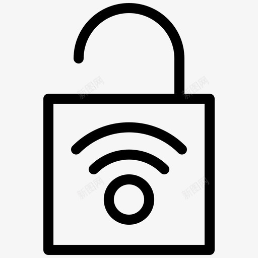 解锁安全wifi图标svg_新图网 https://ixintu.com wifi 安全 常规 应用程序 线路 编程 网站 解锁