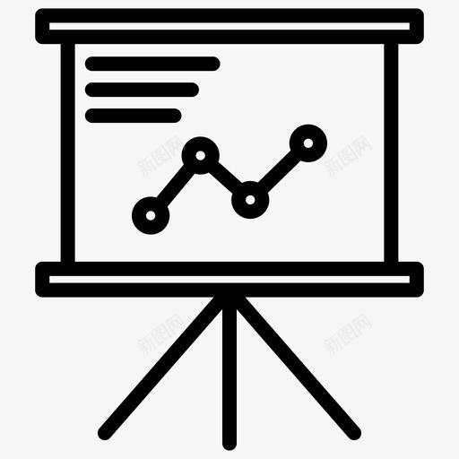 演示文稿板业务图标svg_新图网 https://ixintu.com 业务 企业管理粗体lineset218 图表 板 演示文稿