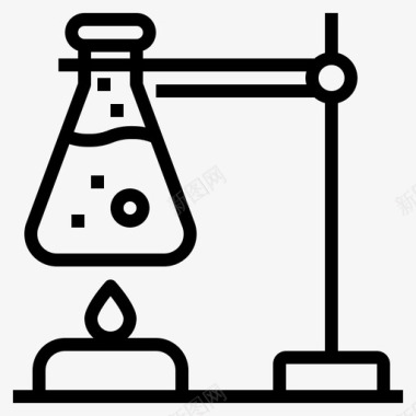 烧瓶化学39线性图标图标