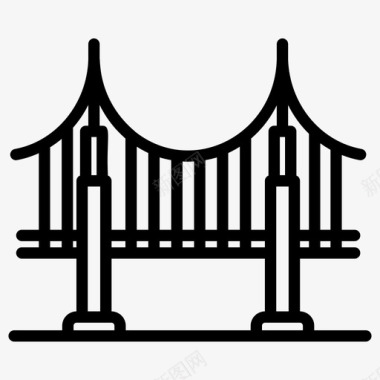 金门大桥加州大桥吊桥图标图标