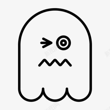 鬼魂卡通表情符号图标图标