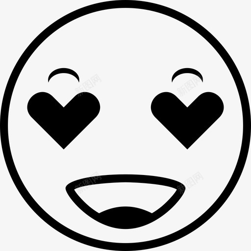爱的表情快乐的爱的快乐的表情图标svg_新图网 https://ixintu.com 乐的 快乐 爱的 表情