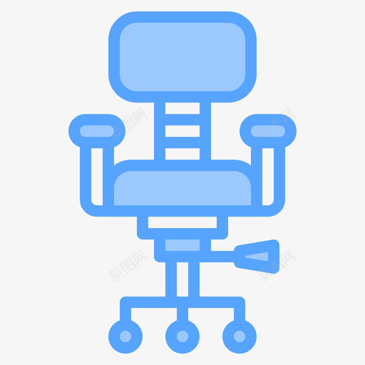办公椅家具装饰6蓝色图标svg_新图网 https://ixintu.com 办公椅 家具 蓝色 装饰
