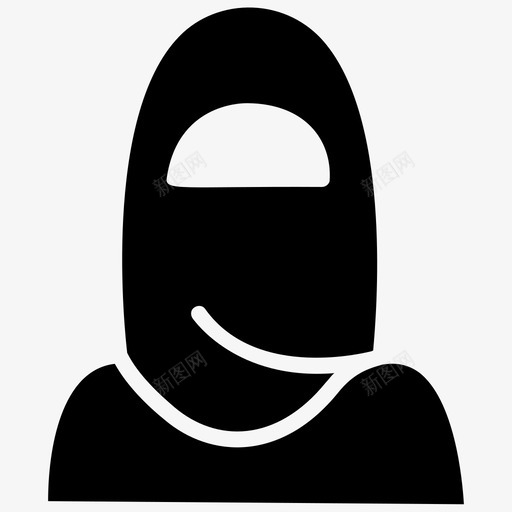 穆斯林女孩头巾女孩女士图标svg_新图网 https://ixintu.com 伊斯兰女人 头巾女孩 女士 穆斯林女孩 精神偶像雕文图标 面纱女人